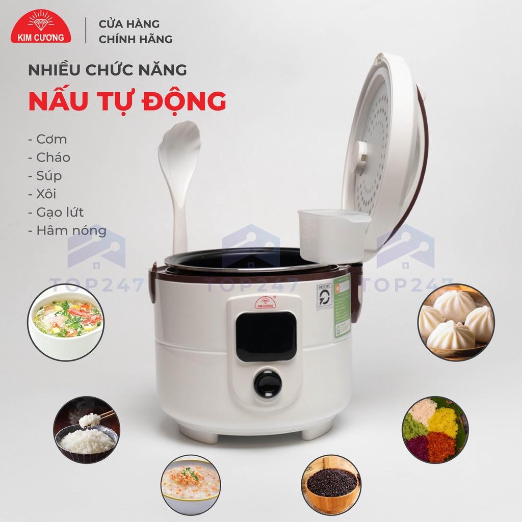 Nồi Cơm Điện Kim Cương 1.8 Lít Đa Năng Nắp Gài Chống Dính - Hàng Chính Hãng