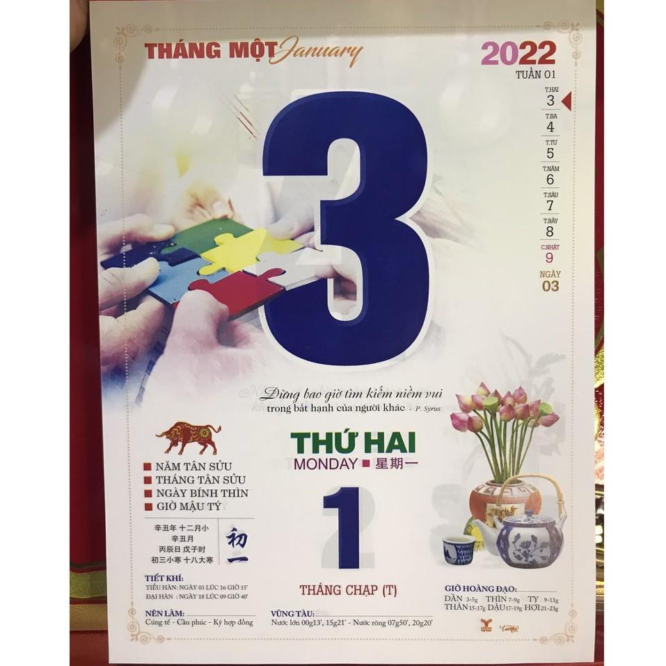 LỊCH TẾT 2022 BLOC LỊCH 2022 SIÊU ĐẠI NB07 TAO ĐÀN - Ý NGHĨA CUỘC SỐNG Size 17 x 24 (cm)