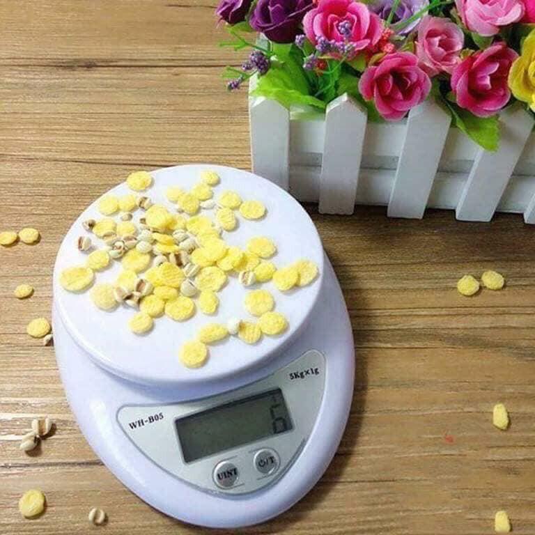 Cân Điện Tử Mini, Cân Thực Phẩm Nhà Bếp Electronic Kitchen Scale 5Kg Cao Cấp