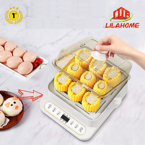 Nồi Hấp Điện Thông Minh 3 Tầng Dung Tích 22L - Đa Chức Năng Siêu Tiện Dụng - Hàng Chính Hãng