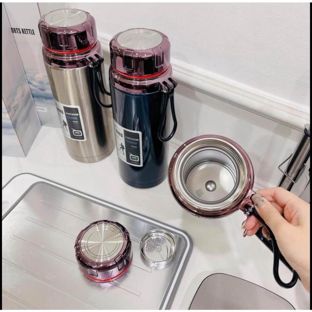 Bình Giữ Nhiệt Inox 304 Cao Cấp XinLang 1000ml – 2 Lớp Cách Nhiệt Có Quai Xách Tiện Lợi
