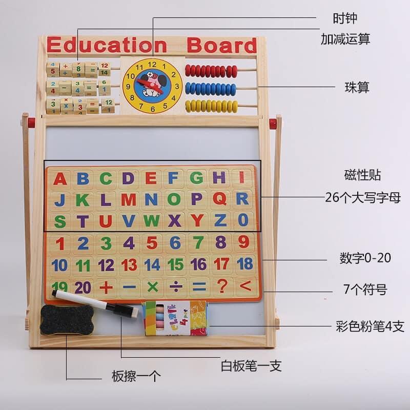 Bảng Học Chữ Cho Bé, Bảng Học 2 Mặt Có Bộ Số Và Chữ Cái Gắn Nam Châm