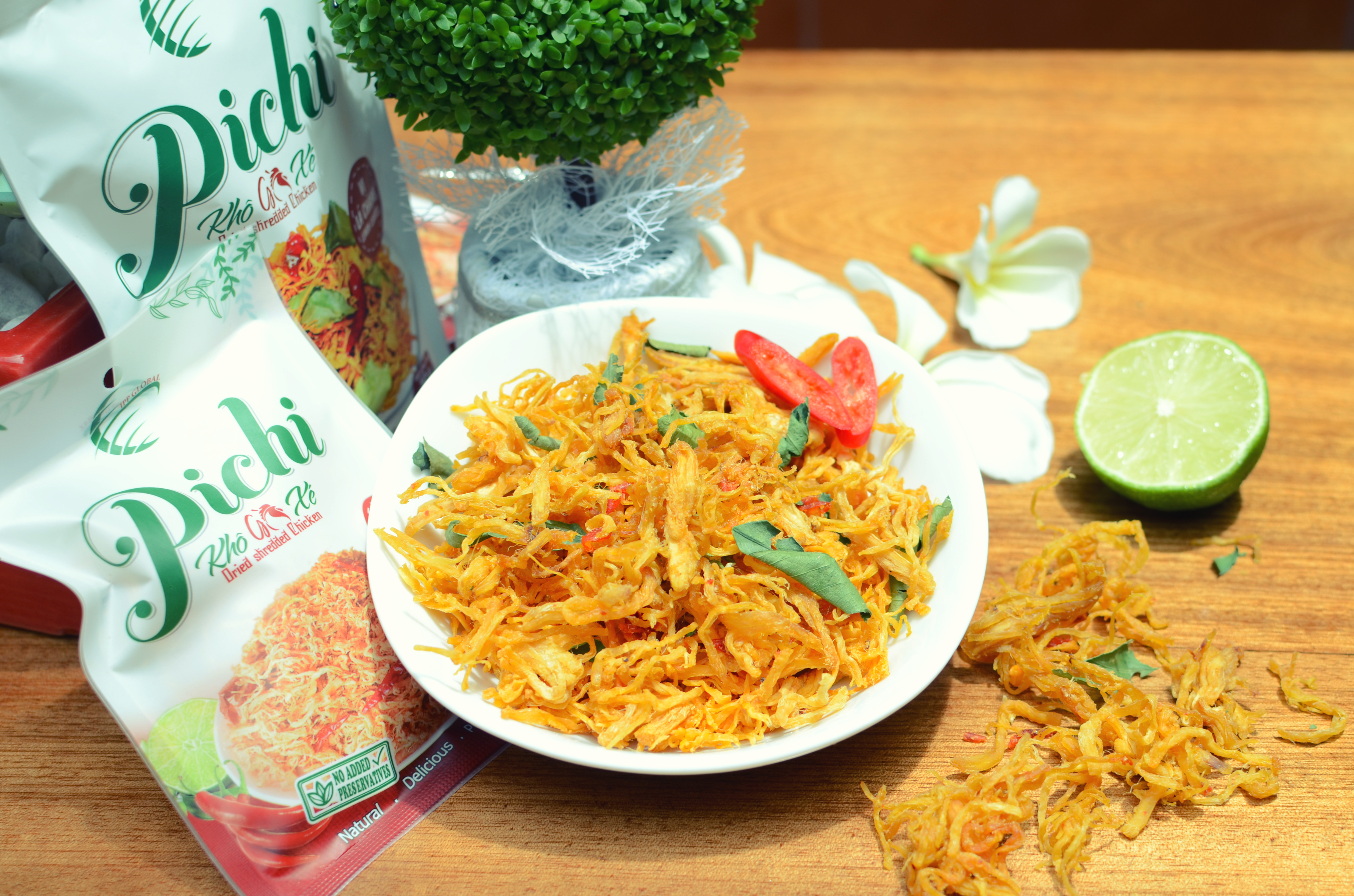 Combo 5 gói khô gà xé vị cay 25g Pichi
