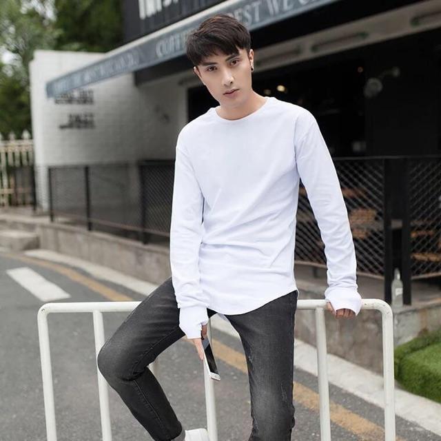 Áo Sweater Basic Dài Tay LONGTEE Dáng Rộng Unisex Nam, Nữ - ATLONGTEE