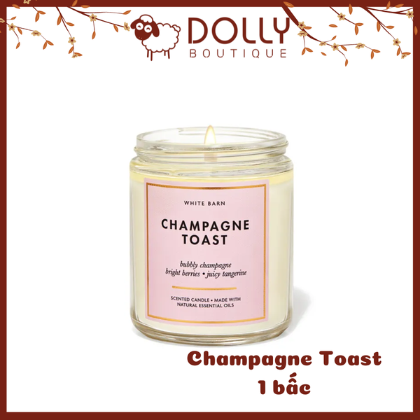 Nến Thơm 1 Bấc B.B.W Champagne Toast Single Wick Candle 198g