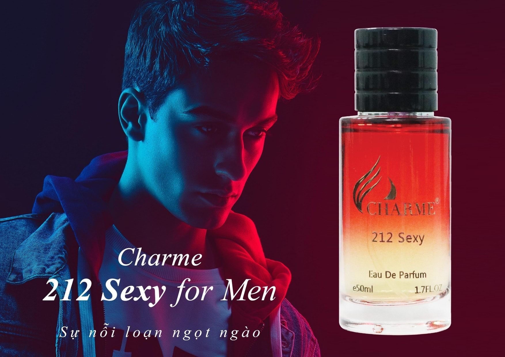 Nước hoa nam chính hãng Charme 212 Sexy chai Test mini phong cách lịch lãm cuốn hút lưu hương lâu