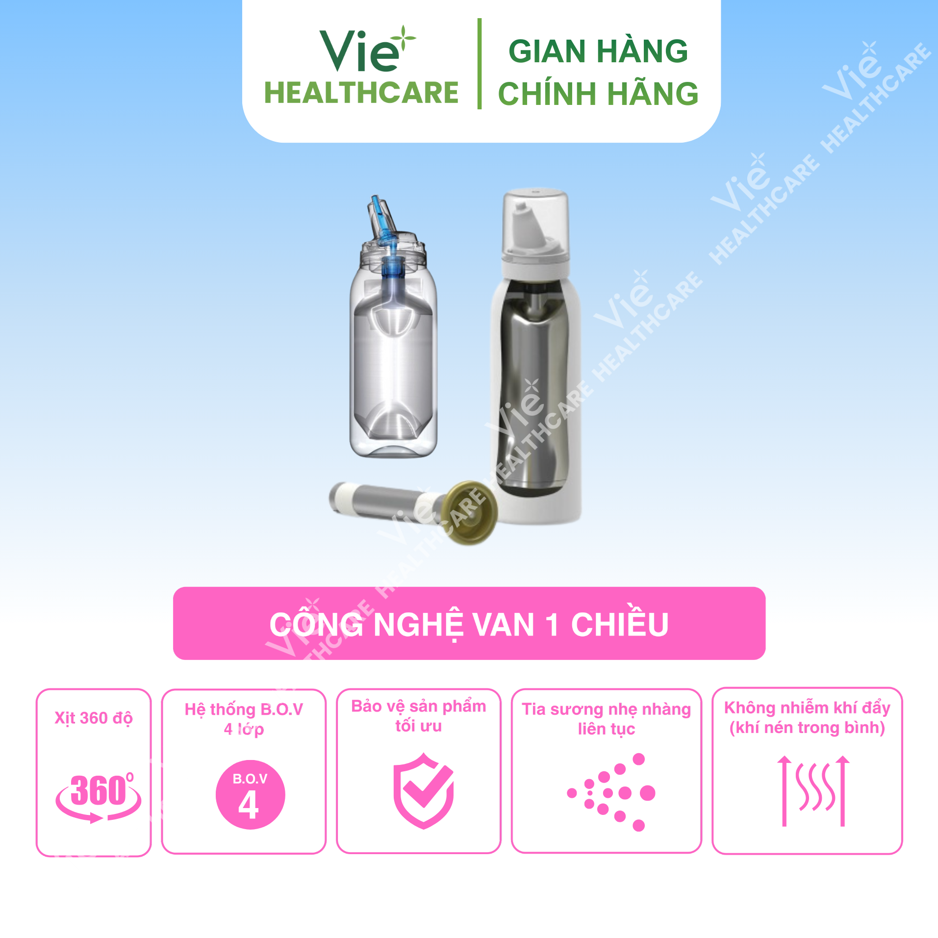 Dung dịch xịt mũi Clean NOSE® hỗ trợ giảm viêm mũi, nghẹt mũi, viêm xoang cho trẻ sơ sinh từ 3 tháng tuổi và người lớn