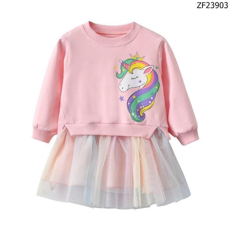 Váy Pony Nỉ Phối Voan Size 12-30kg