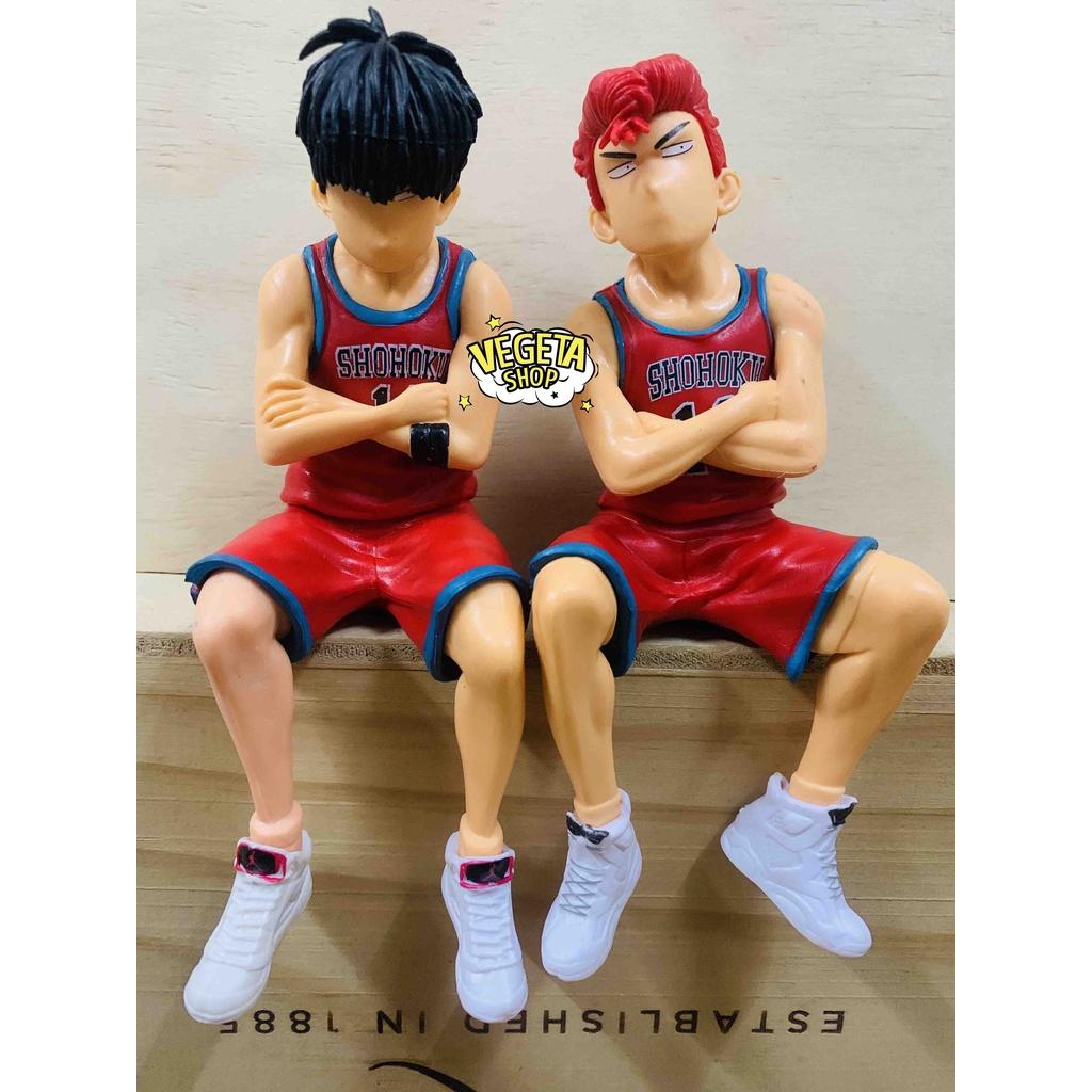 Mô hình Slam Dunk - Hanamichi Sakuragi & Rukawa Kaede - Mô hình cầu thủ bóng rổ cực ngầu - Kích thước 3,5x8 & 6,5x15cm