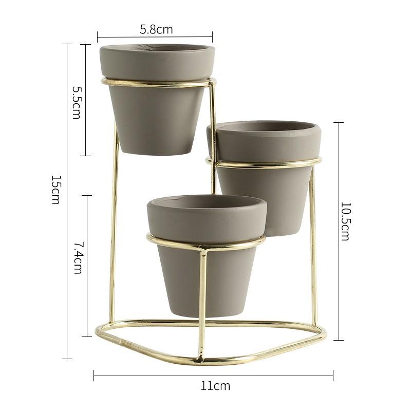 Chậu Cây Cảnh Bằng Sắt Trang Trí Nội Thất