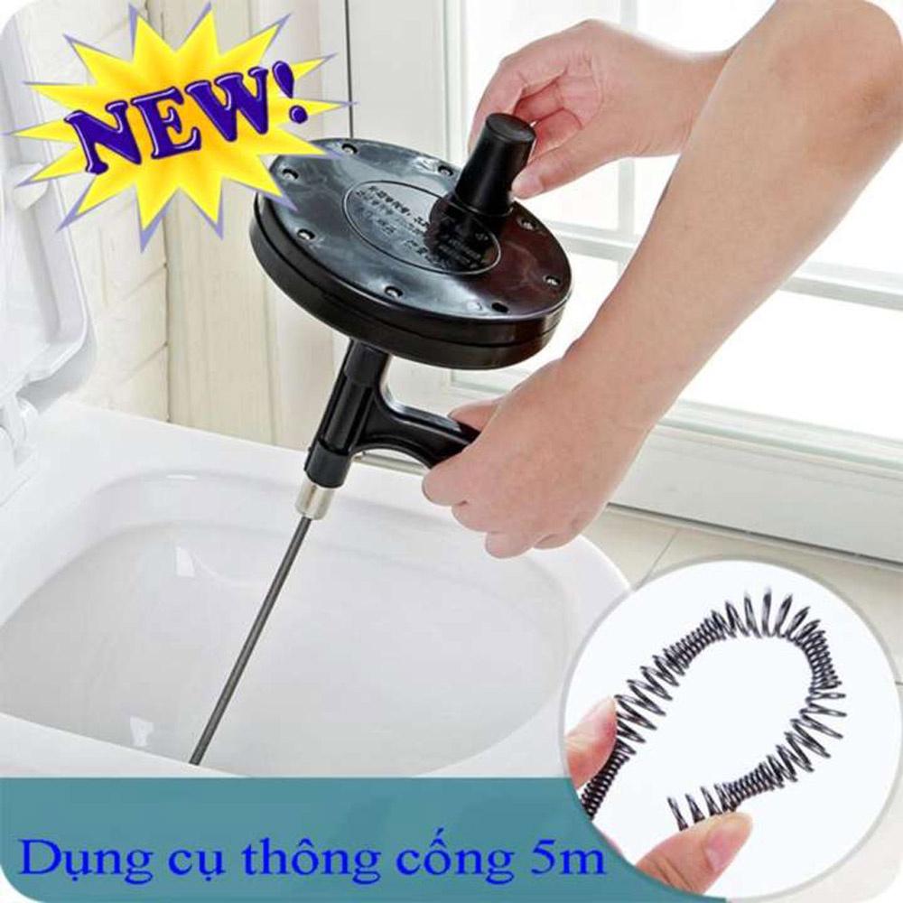 Dụng cụ thông cống áp suất cao, Cây thông tắc cống,Dụng Cụ Thông Cống Dây Dài 5m