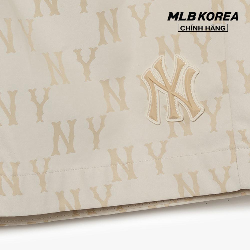 MLB - Quần shorts unisex ống rộng lưng thun Monogram 3ASMM0233-50IVS