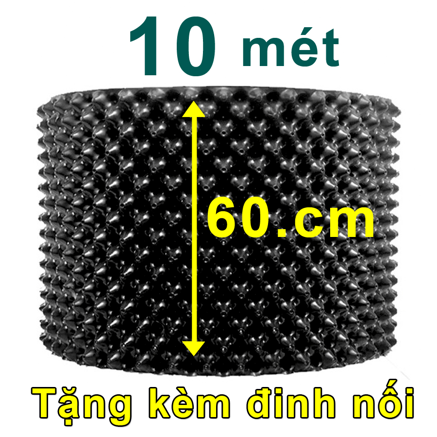 10 MÉT Bầu ươm cây V6 CAO 60CM dày 6mm, cắt theo mét dài khách đặt, tặng ốc vít-77903