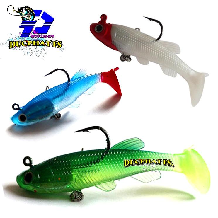 Mồi Câu Cá Giả Bằng Nhựa Mềm , Mồi giả lure cá lóc, chẽm 90mm/14g - M001