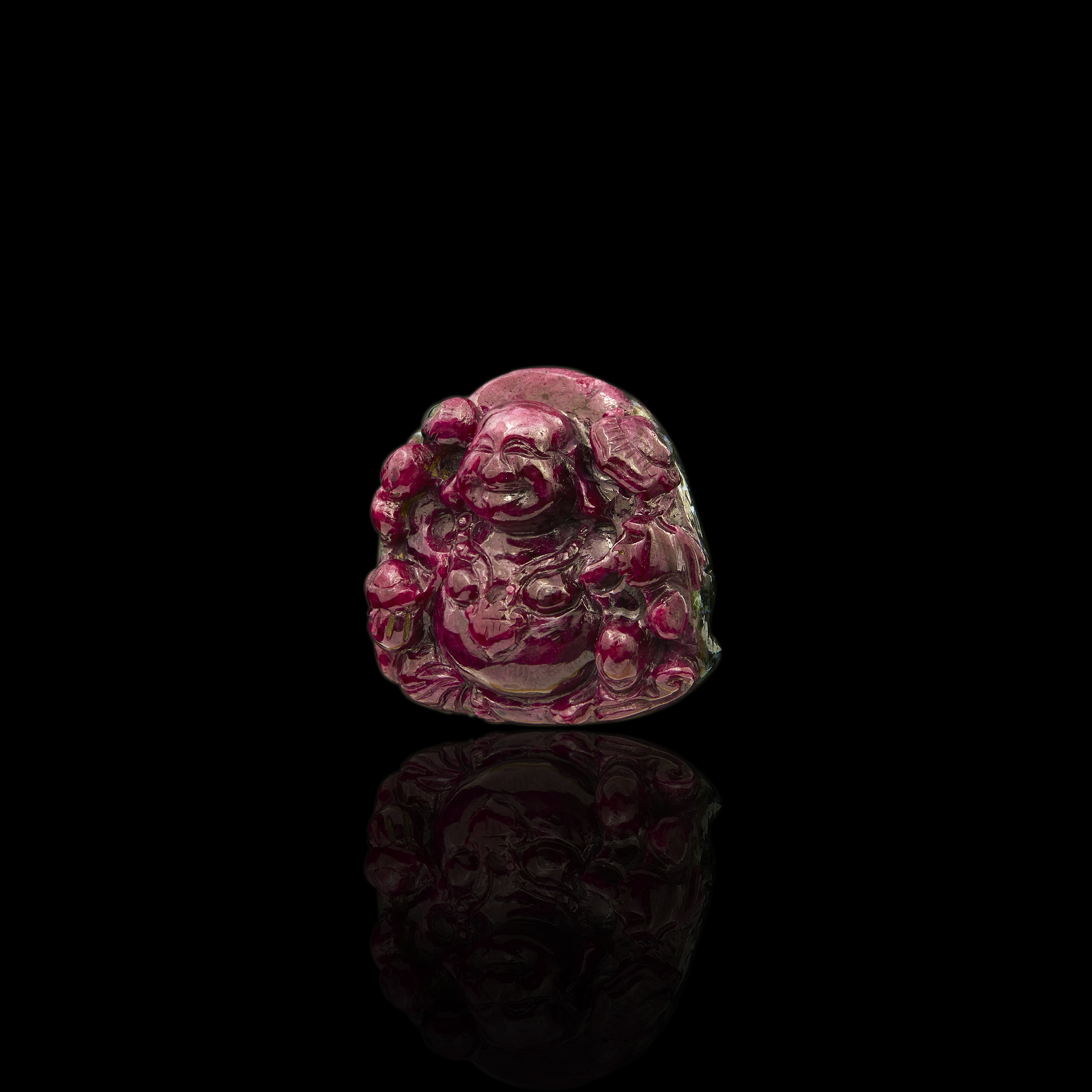 Mặt dây chuyền Phật Di Lặc Ruby #MRB0045 - Tự nhiên thiên nhiên - Cam kết hàng thật 100%