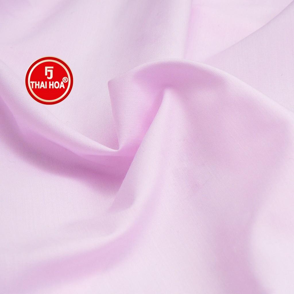 Áo sơ mi nữ Thái Hòa 047-03-01 vải cotton mềm mại thoáng mát màu hồng