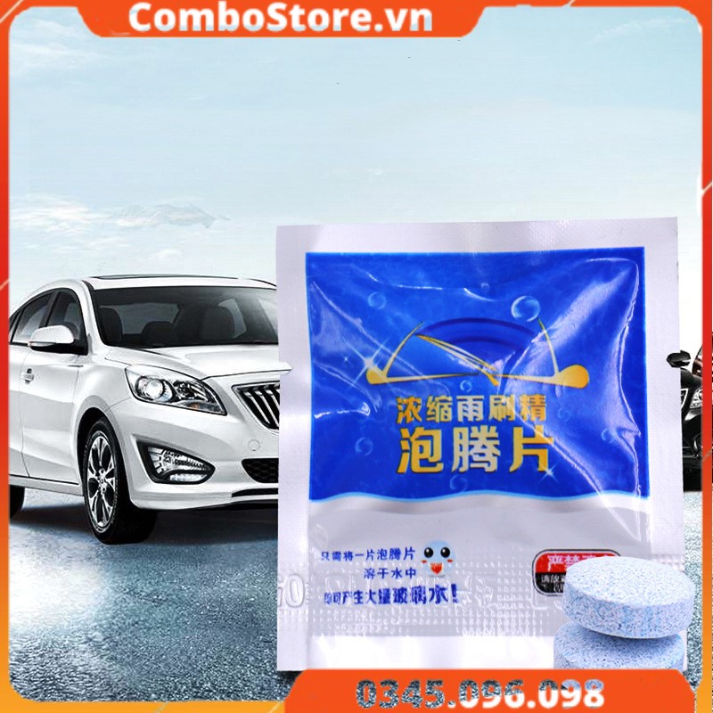 Combo 3 Viên sủi vệ sinh kính chắn gió xe hơi tiện dụng loại tốt giá rẻ