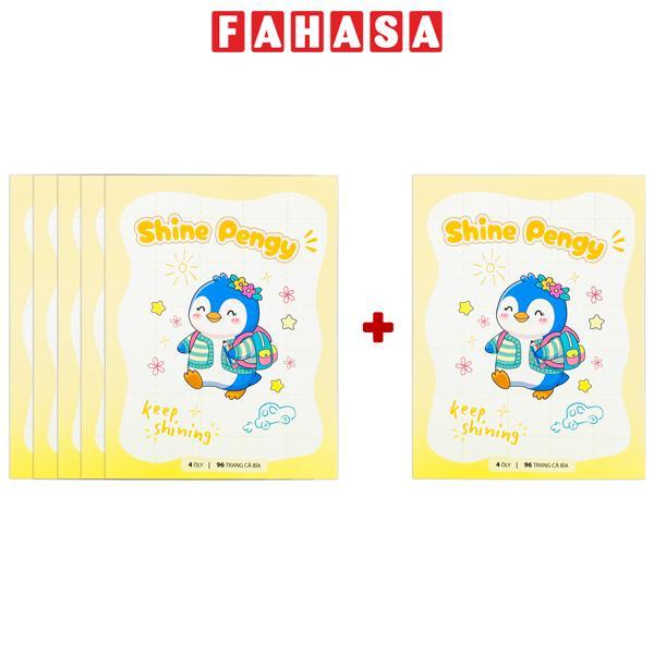 [MUA 5 TẶNG 1] Tập Học Sinh Pengy's Diary - 4 Ô Ly Vuông - 96 Trang 100gsm - The Sun - Shine