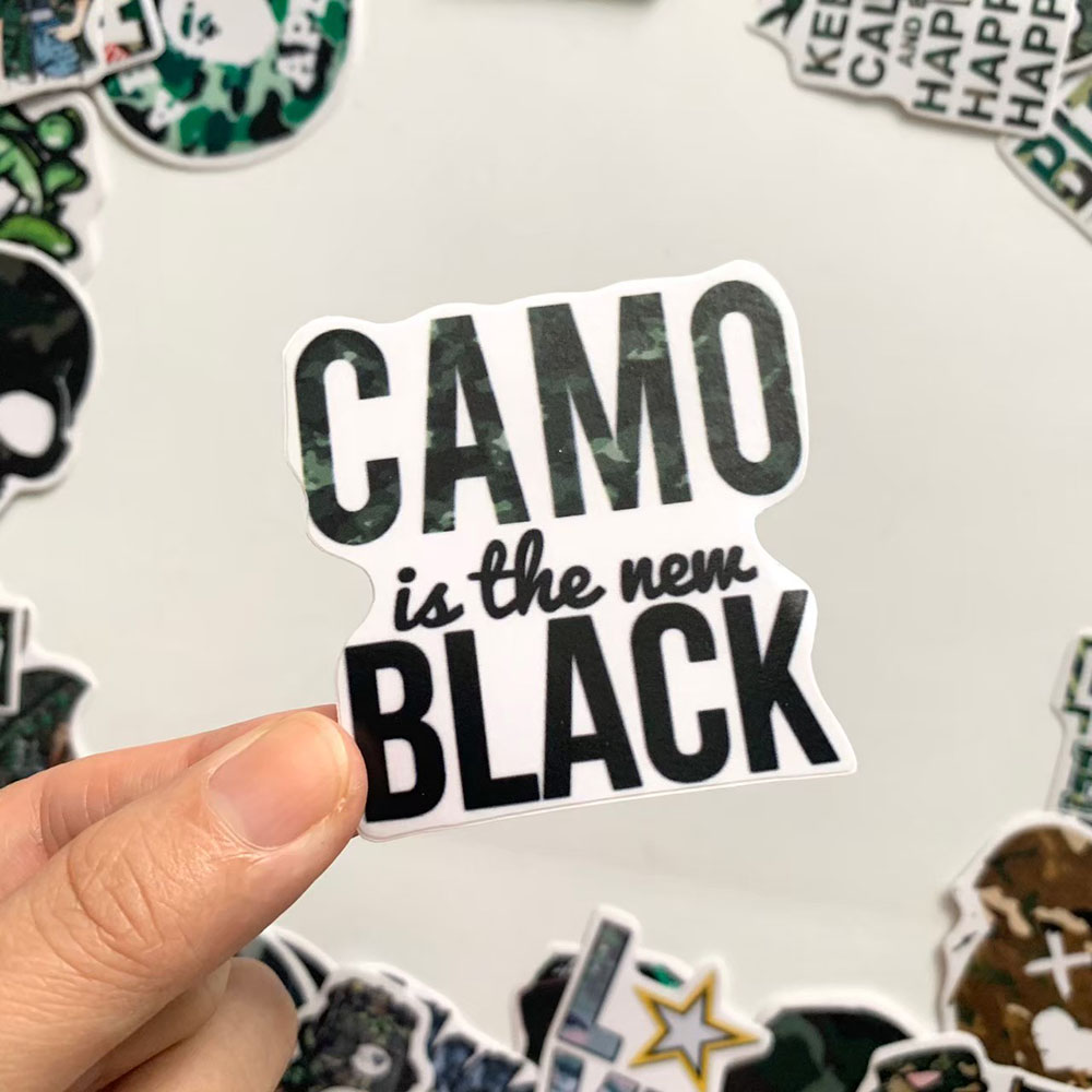 50 Sticker Camo Hình Dán Chủ Đề Camouflage Rằn Ri Họa Tiết Quân Đội Cực Ngầu Chống Nước Decal Chất Lượng Cao Trang Trí Va Ly Du Lịch Xe Đạp Xe Máy Xe Điện Motor Laptop Nón Bảo Hiểm Máy Tính Học Sinh Tủ Quần Áo Nắp Lưng Điện Thoại