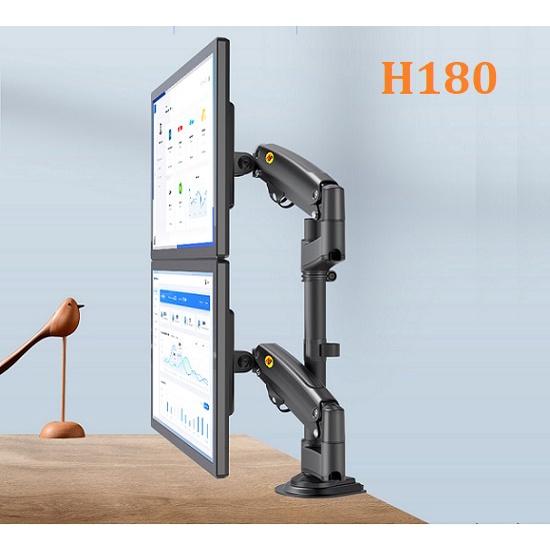 Giá Treo Máy Tính Hai Màn Hình NB H180 22-32 Inch -Hàng Chính hãng 