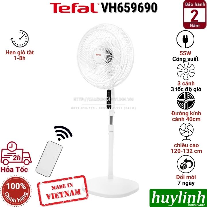 Quạt đứng Turbo Life Tefal VH659690 - 55W - Có Remote - Sản xuất tại Việt Nam - Hàng chính hãng