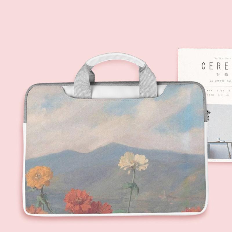 Hoạt Hình Laptop Túi Chống Nước Máy Tính Dành Cho Macbook Air Pro 13 14 15 15.6 16.1 PU Laptop Cầm Tay Cho dell HP Huawei Xiaomi