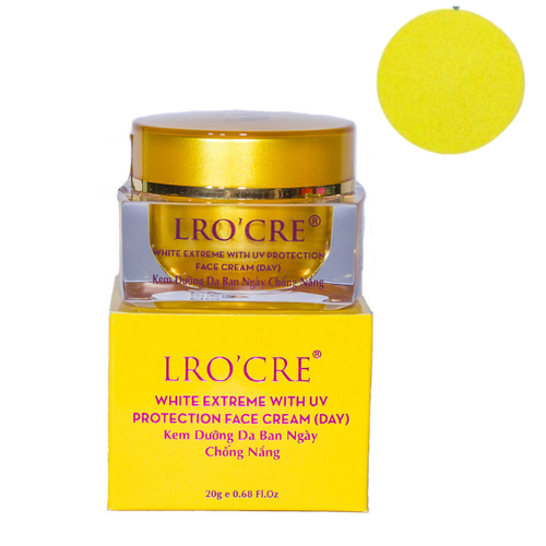 KEM NGỪA NÁM DƯỠNG TRẮNG DA MẶT  LROCRE – DAY CREAM Ban ngày Tặng kèm Miếng Rửa Mặt Bọt Biển