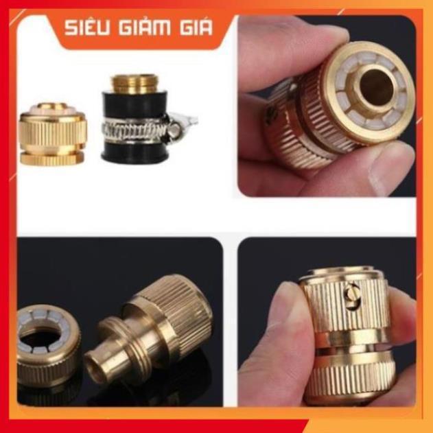 Bộ dây vòi xịt nước rửa xe, tưới cây . tăng áp 3 lần, loại 15m 206236 đầu đồng, cút đồng+ tặng mở chai