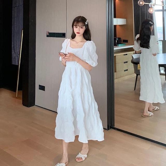 Váy đũi babydoll tay bồng/Váy bồng bềnh