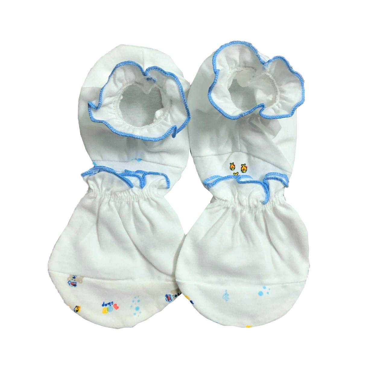 Combo 5 đôi bao tay, bao chân, phụ kiên thời trang sơ sinh 100% cotton, mềm, mịn, thoáng mát, giữ ấm cho bé tốt