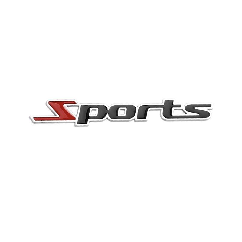 Logo nổi chữ SPORT kim loại trang trí ô tô, xe máy