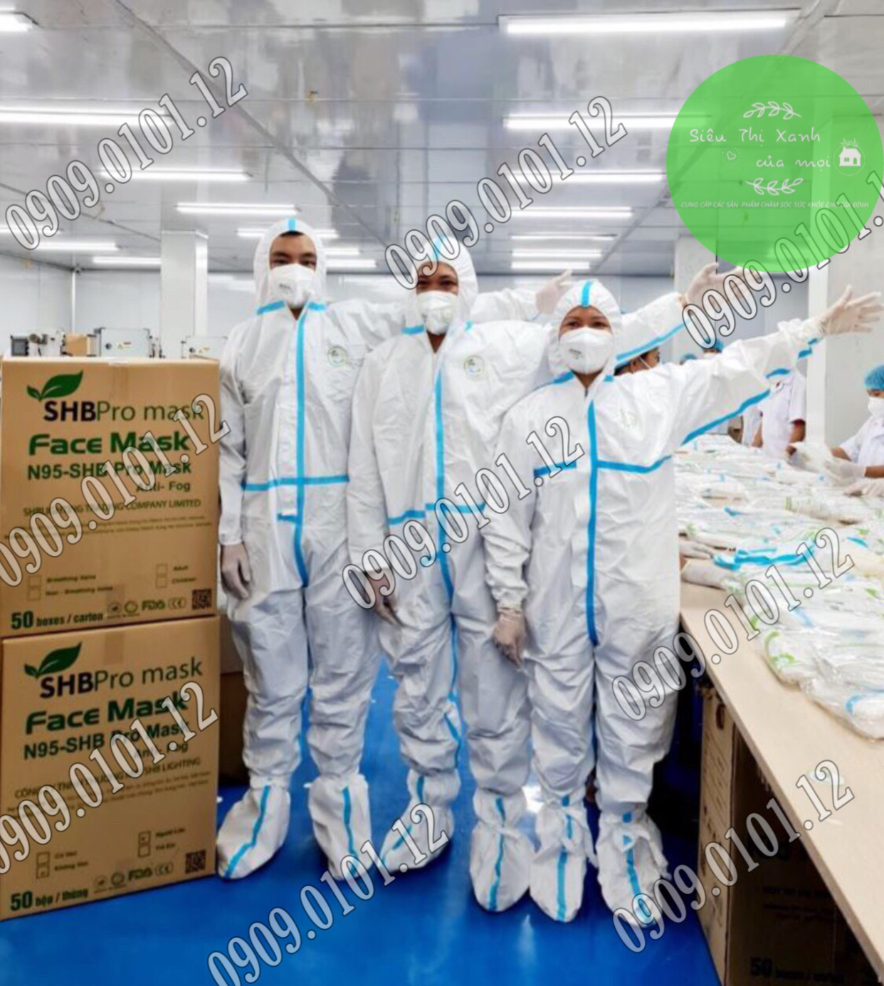 Đồ bảo hộ y tế level 3 7 món cao cấp SHB pro mask đầy đủ giấy kiểm định