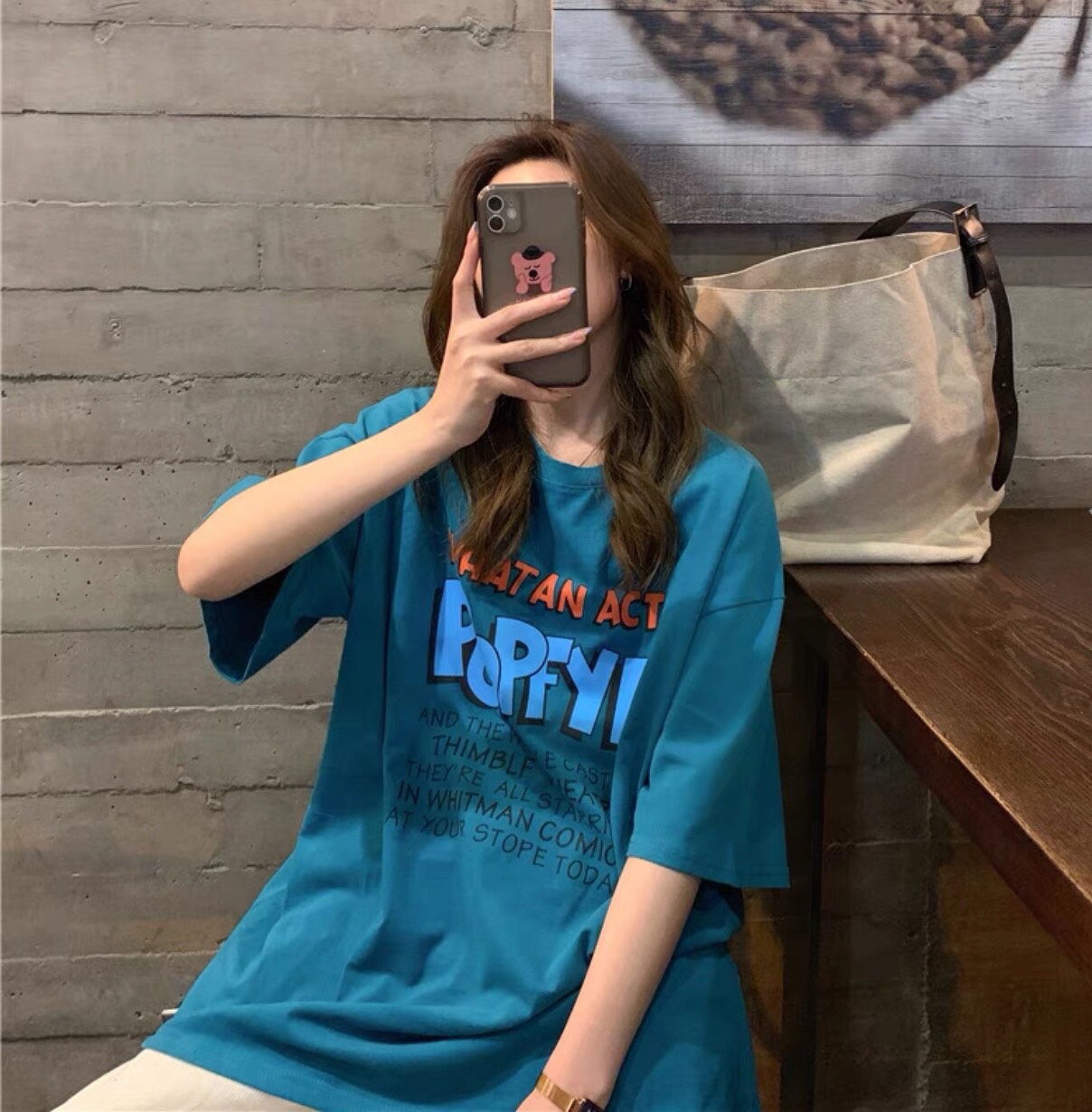 POPFYE_Áo thun nữ form rộng đẹp tay lỡ kiểu hàn quốc , áo phông nữ form rộng unisex vải cotton