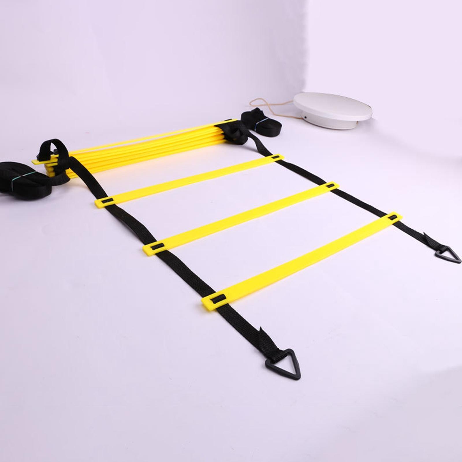 19.7ft Agility Ladder Training Set, Disc Cones, Resistance Parachute with Storage Pouch Trainer Equipment Workout for Sports, Track and Field