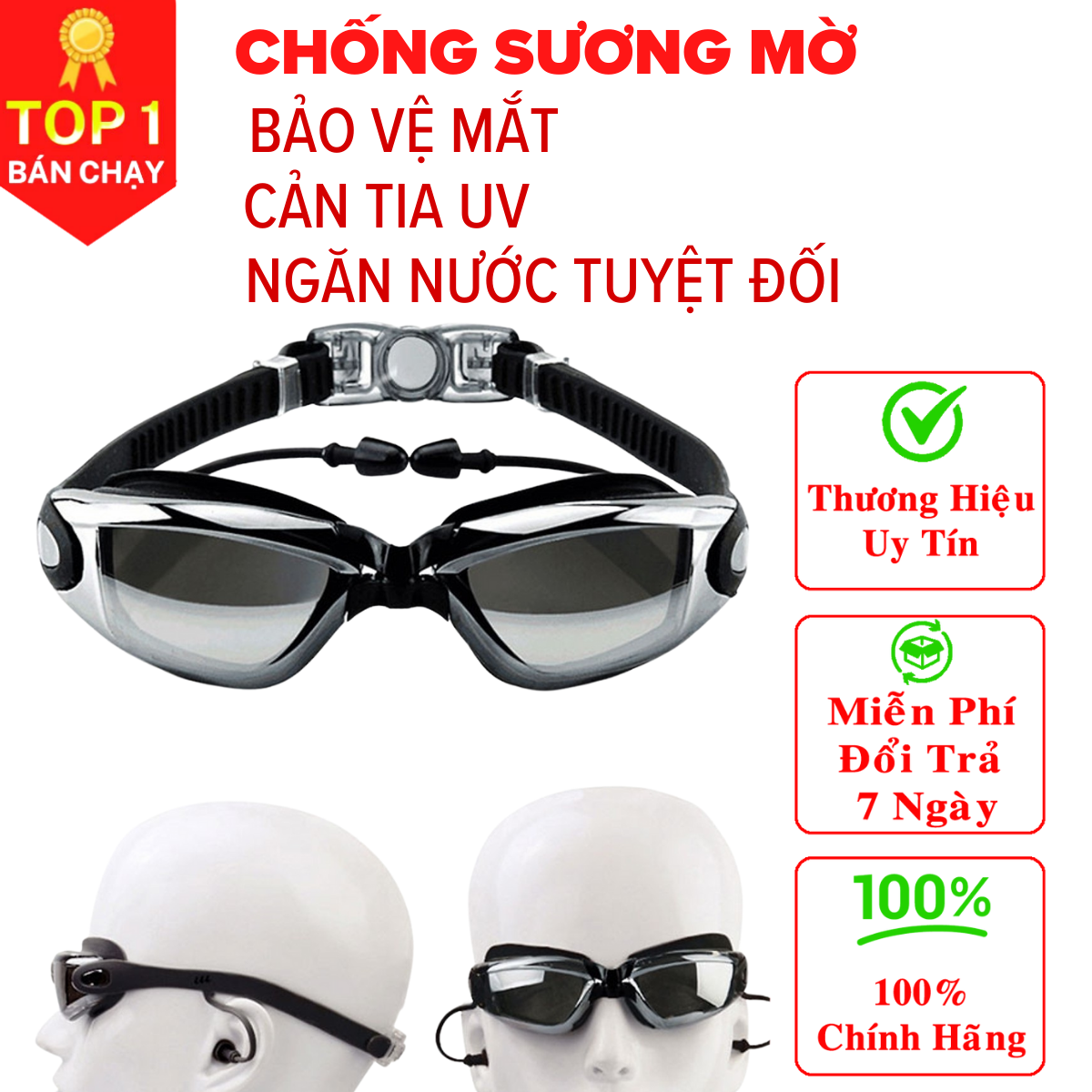 Kính bơi chống sương mờ, chống UV, dây được làm 100% silicone mềm mại, thiết kế không trơn trượt, độ co giãn, độ bền thách thức thời gian, dành cho vận động viên chuyên nghiệp, kính bơi cận thị có độ - Chính hãng DODODIOS