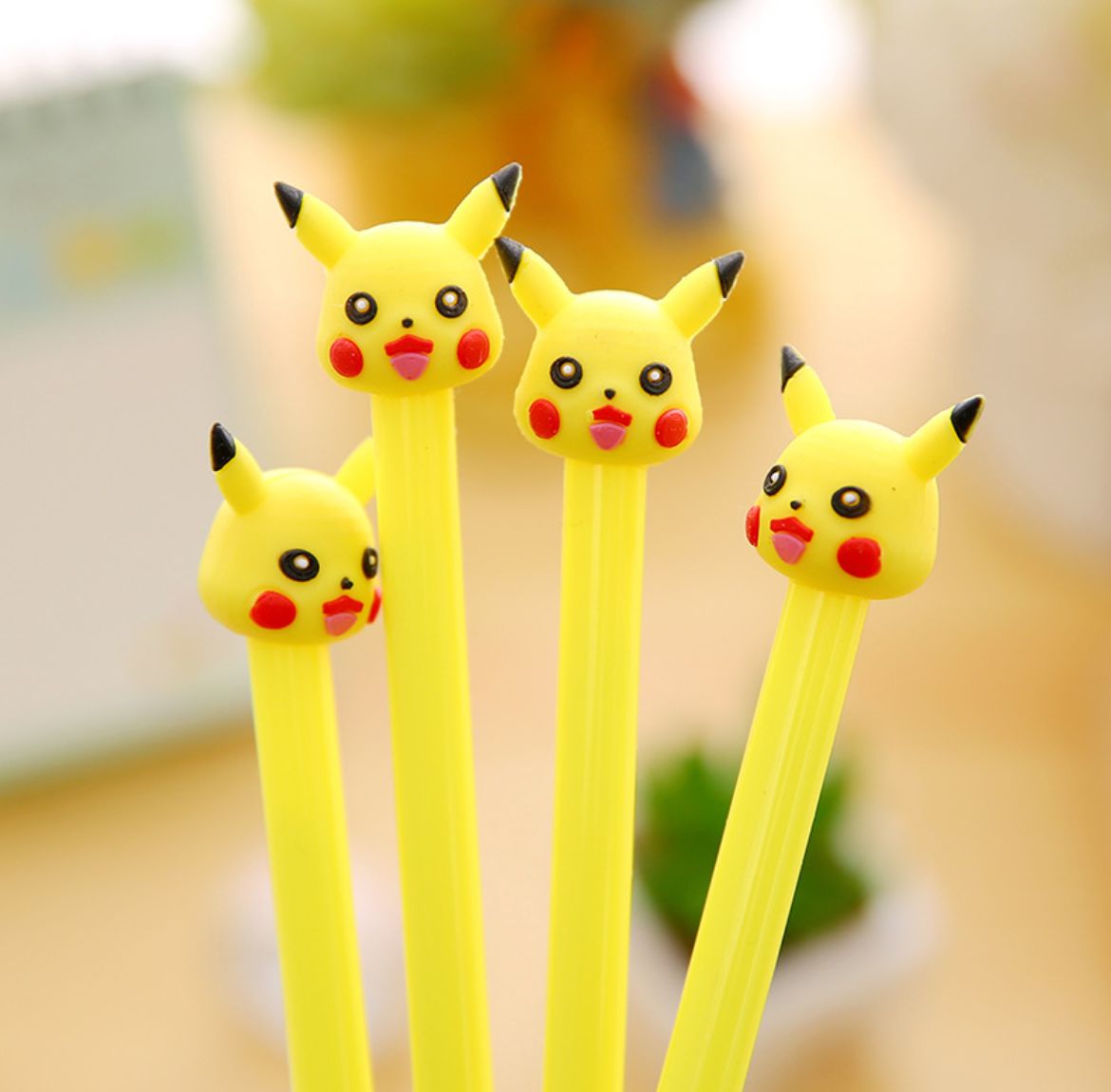 [COMBO 3 Chiếc] Bút Bi Viết PIKACHU Siêu Dễ Thương - Bút Bi Nước Văn Phòng Mực Đen