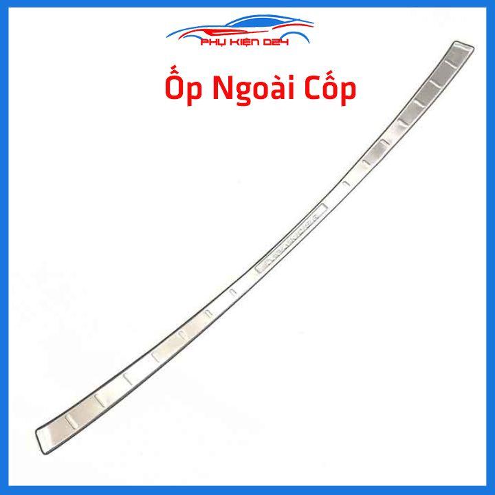 Ốp chống trầy cốp Xpander 2018-2019-2020-2021-2022 inox sáng bóng bảo vệ xe chống va đập