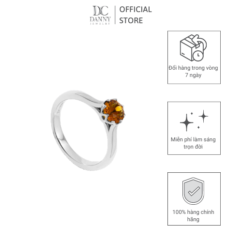 Nhẫn Nữ Danny Jewelry Bạc 925 Đá Màu Hình Hoa N0030Ci/Zi/Ro