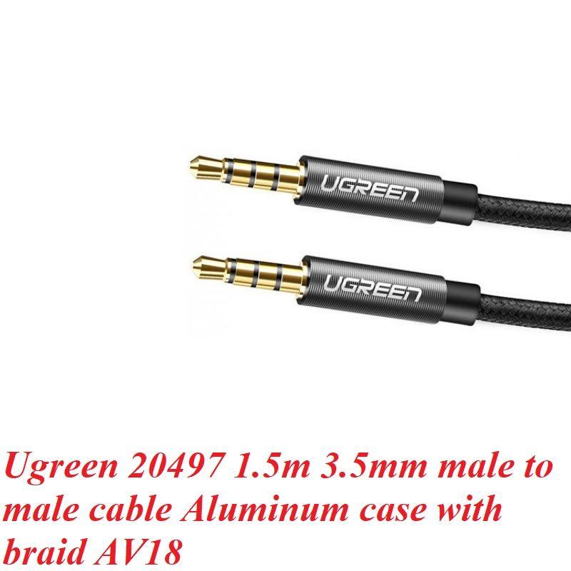 Ugreen UG20497AV183TK 1.5m Vỏ nhôm dây dù Cáp âm thanh 2 đầu 3.5m - HÀNG CHÍNH HÃNG