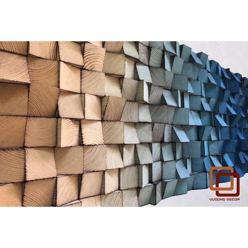 Tranh gỗ trang trí 3D GRADIENT HIỆN ĐẠI (Wood mosaic) - KÍCH THƯỚC 30x80cm