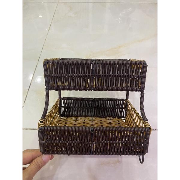 Kệ đựng mỹ phẩm,văn phòng phẩm 2 tầng nhỏ