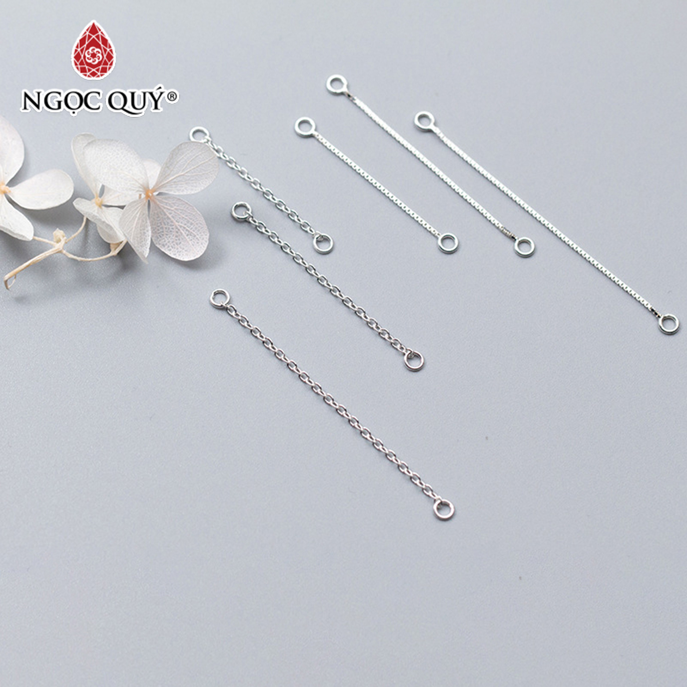 Charm bạc dây xích trang trí - Ngọc Quý Gemstones