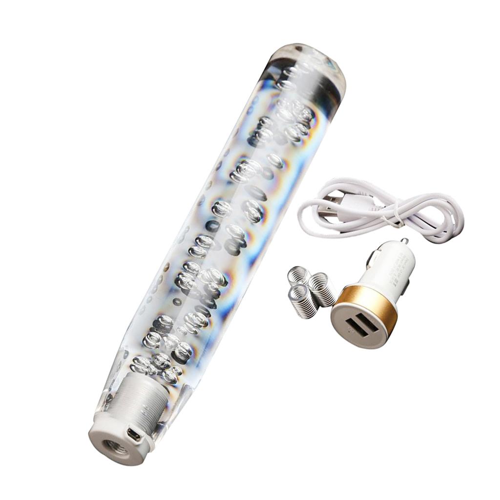250MM Universal Vehicle Crystal LED 7-Color LIGHT Shifter Shift Knob Gear