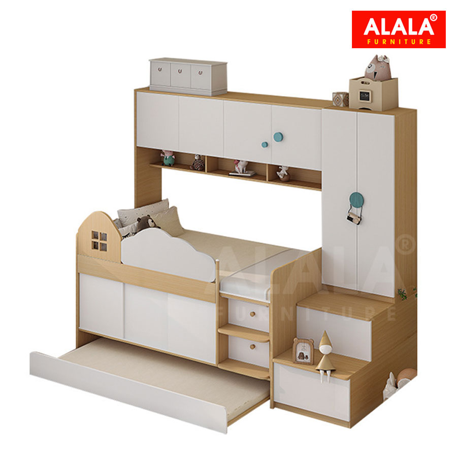 Giường tầng thấp ALALA152 đa năng/ Miễn phí vận chuyển và lắp đặt/ Đổi trả 30 ngày/ Sản phẩm được bảo hành 5 năm từ thương hiệu ALALA/ Chịu lực 700kg