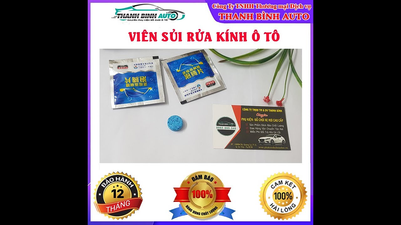 Viên Sủi Rửa Kính Ô Tô