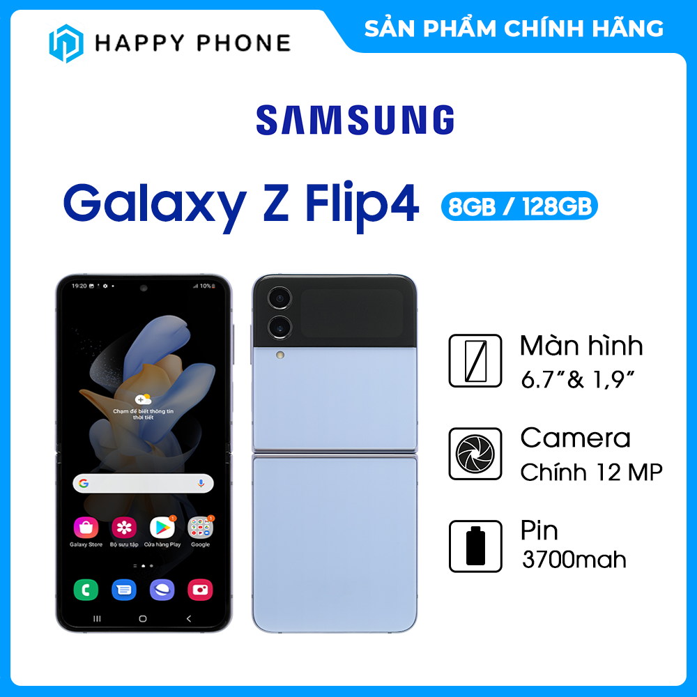 Điện Thoại Samsung Galaxy Z Flip 4 (8GB/128GB) - Hàng Chính Hãng - Đã kích hoạt bảo hành điện tử