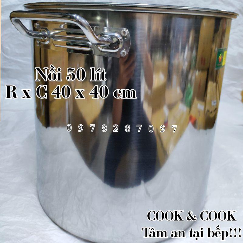 Nồi súp inox 40, 45, 50 lít Vietcook đáy từ size 40 nồi hầm xương, nồi luộc gà, nồi luộc bánh chưng, nồi phở...