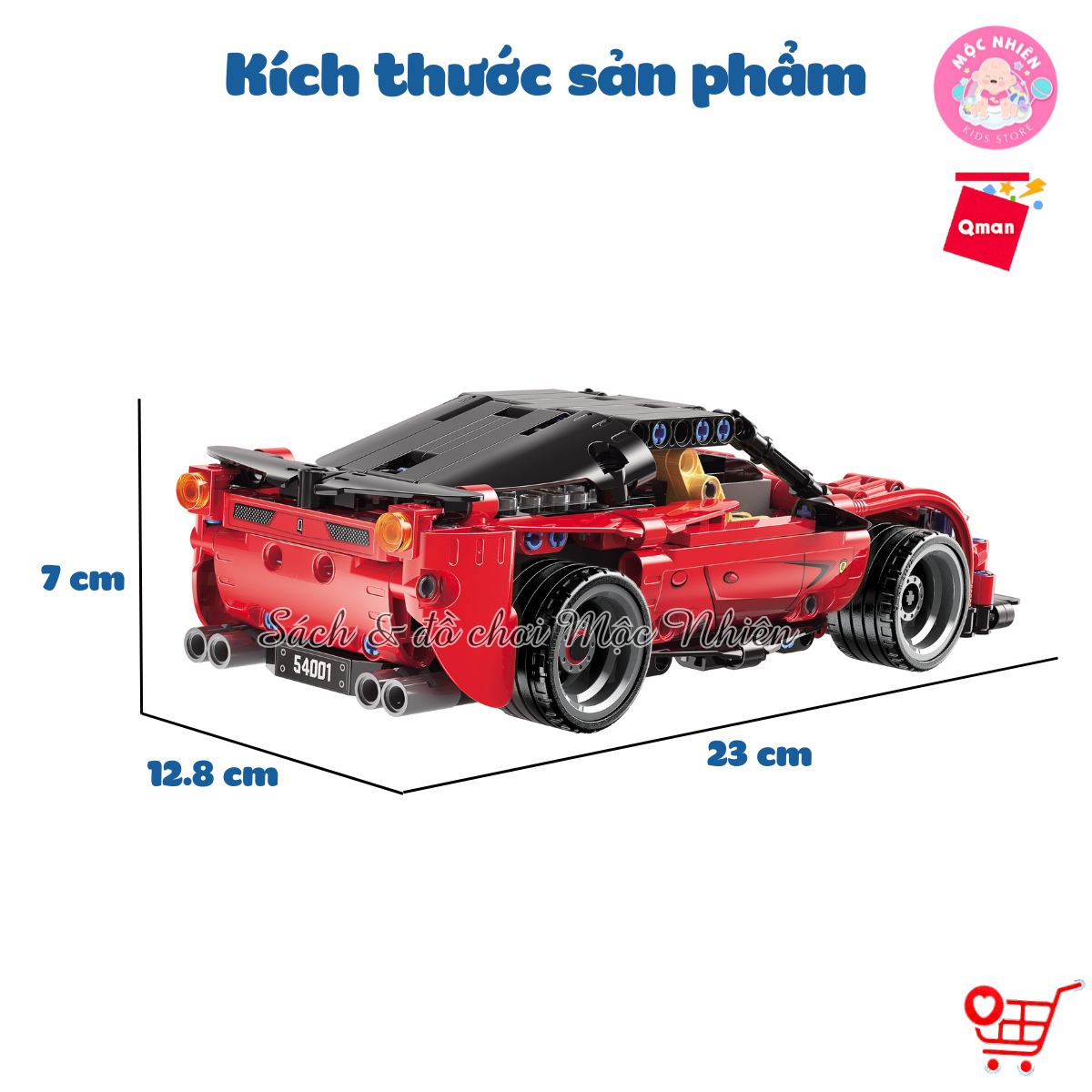 Đồ Chơi Xếp Hình Lắp Ráp Xe Đua Điều Khiển Từ Xa Qman 54001 (425 mảnh ghép) - Dành cho các bé từ 8 tuổi