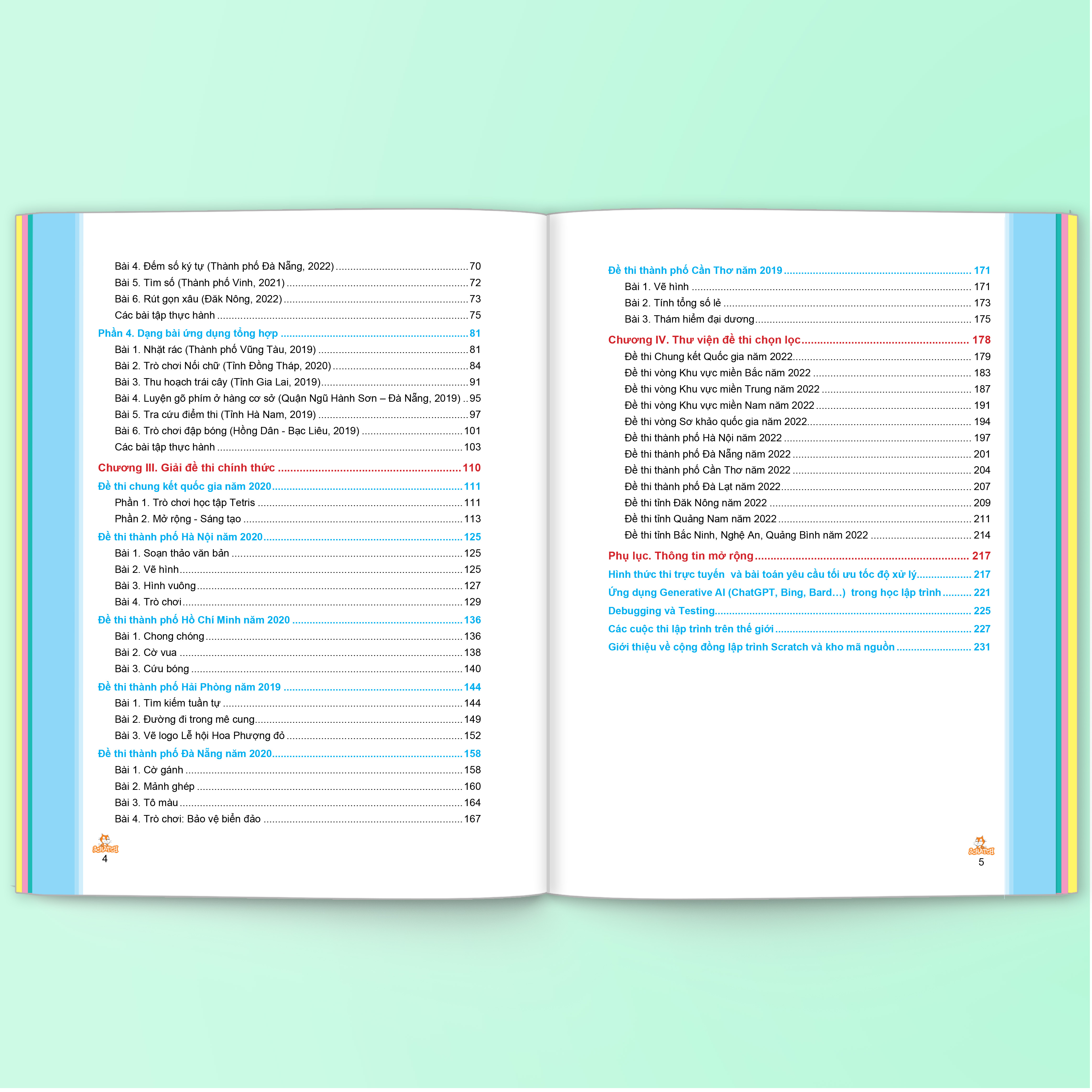 Combo 2 sách Bài tập nâng cao và Luyện thi tin học trẻ cấp Tiểu học với Scratch 3
