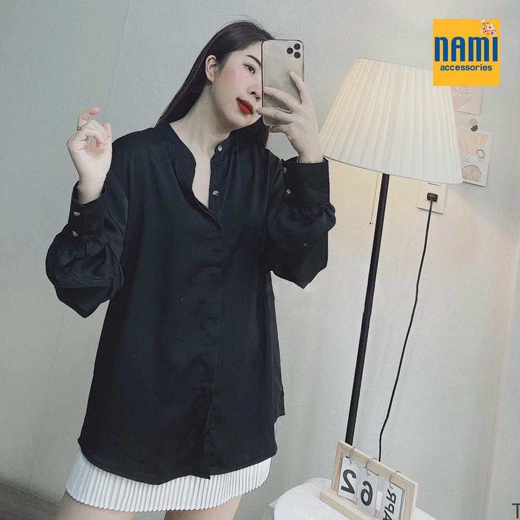 Áo Sơmi Trụ Tay Dài Xinh Xắn Dễ Mặc Mát Mẻ Quanh Năm Phối Đồ Vô Tư - ATNU035